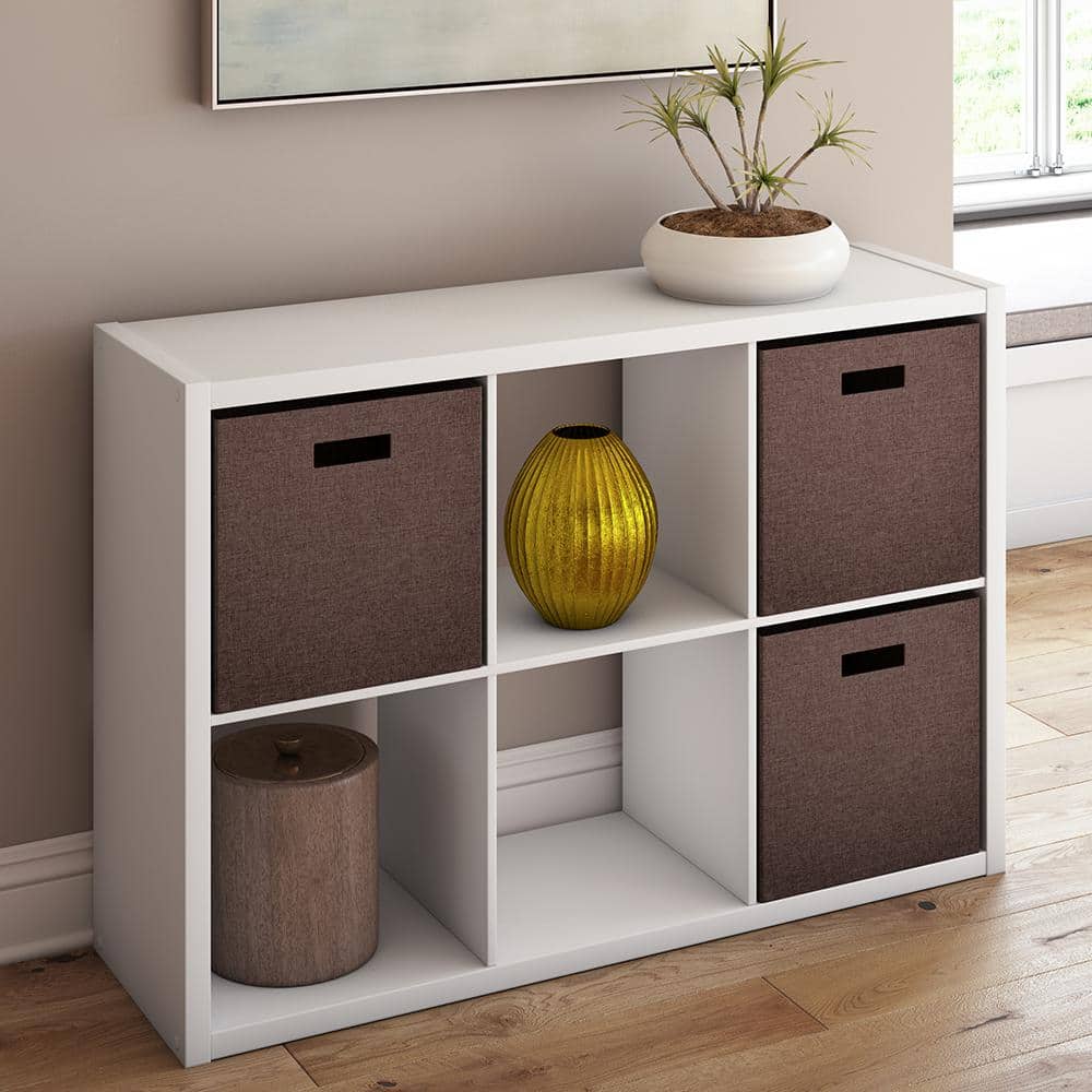 White 6-Cube Kids Storage Organizer Shelf