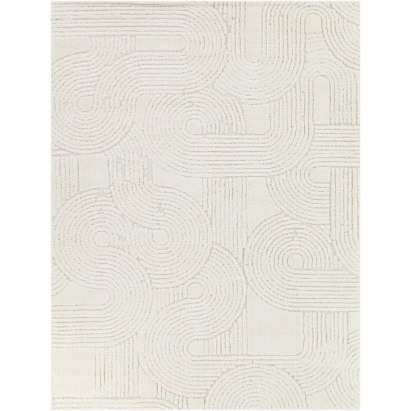 Odessa Cream 5 ft. 3 in. x 7 ft. Striped Area Rug