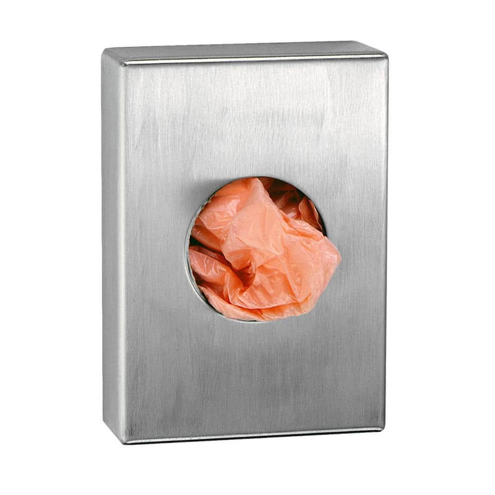 BOBRICK Stainless Steel Surface-Mounted Sanitary Napkin Bag Dispenser B ...