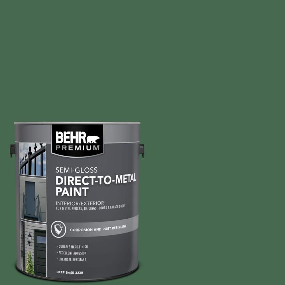 BEHR PREMIUM 1 gal. #M410-7 Perennial Green Semi-Gloss Direct to