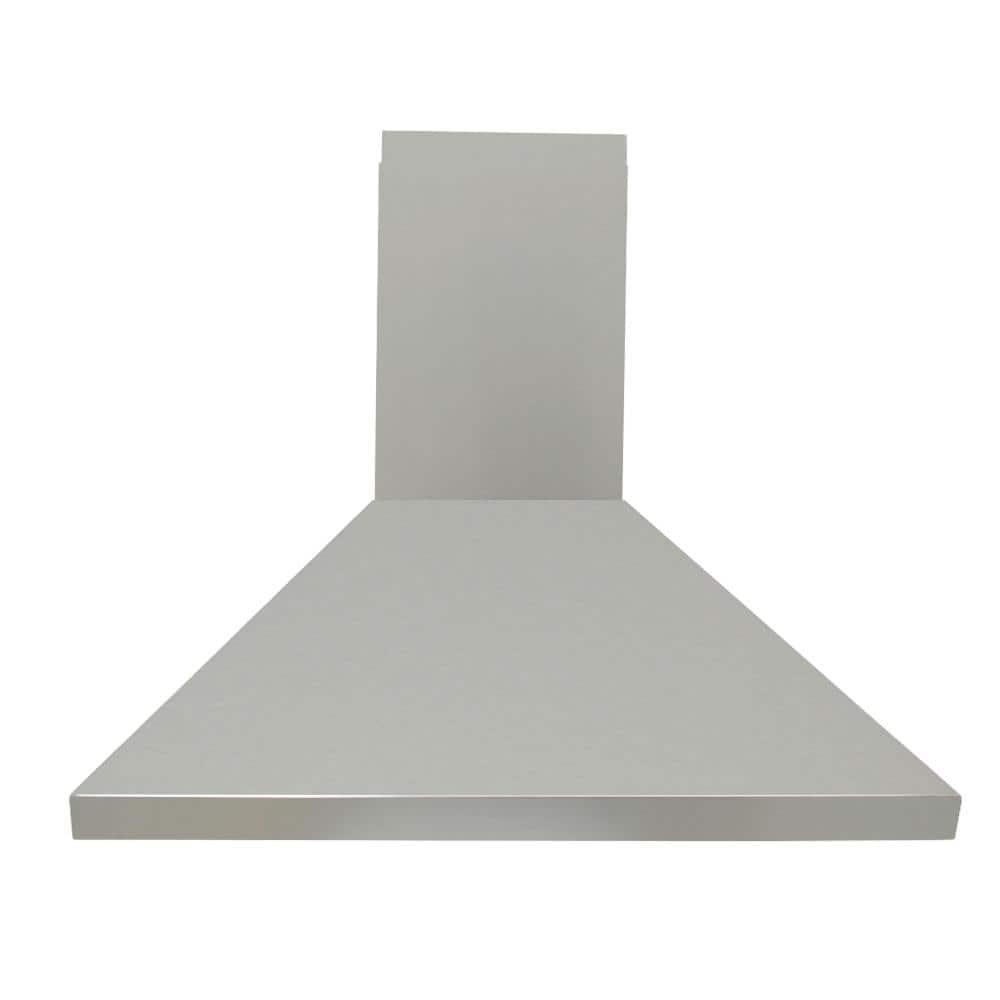 30 in. 600 CFM Ducted Wall Mount Range Hood with Light in Stainless Steel