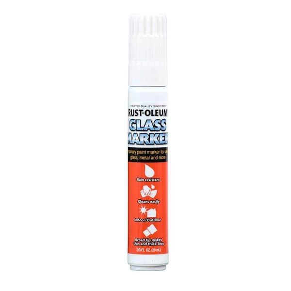 Rust-Oleum Automotive 2/3 fl. oz. White Glass Marker