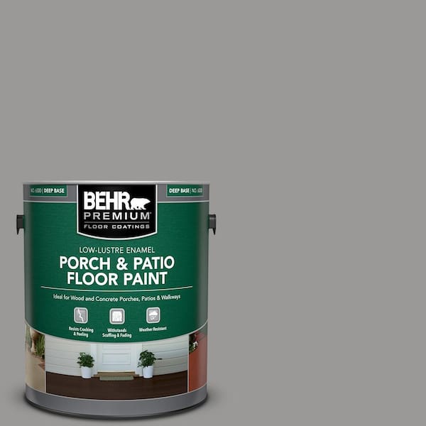 BEHR PREMIUM 1 gal. #HDC-NT-10A Dolphin Gray Low-Lustre Enamel Interior/Exterior Porch and Patio Floor Paint