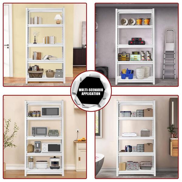 Siavonce 5-Tiers Metal Heavy Duty Adjustable Garage Storage