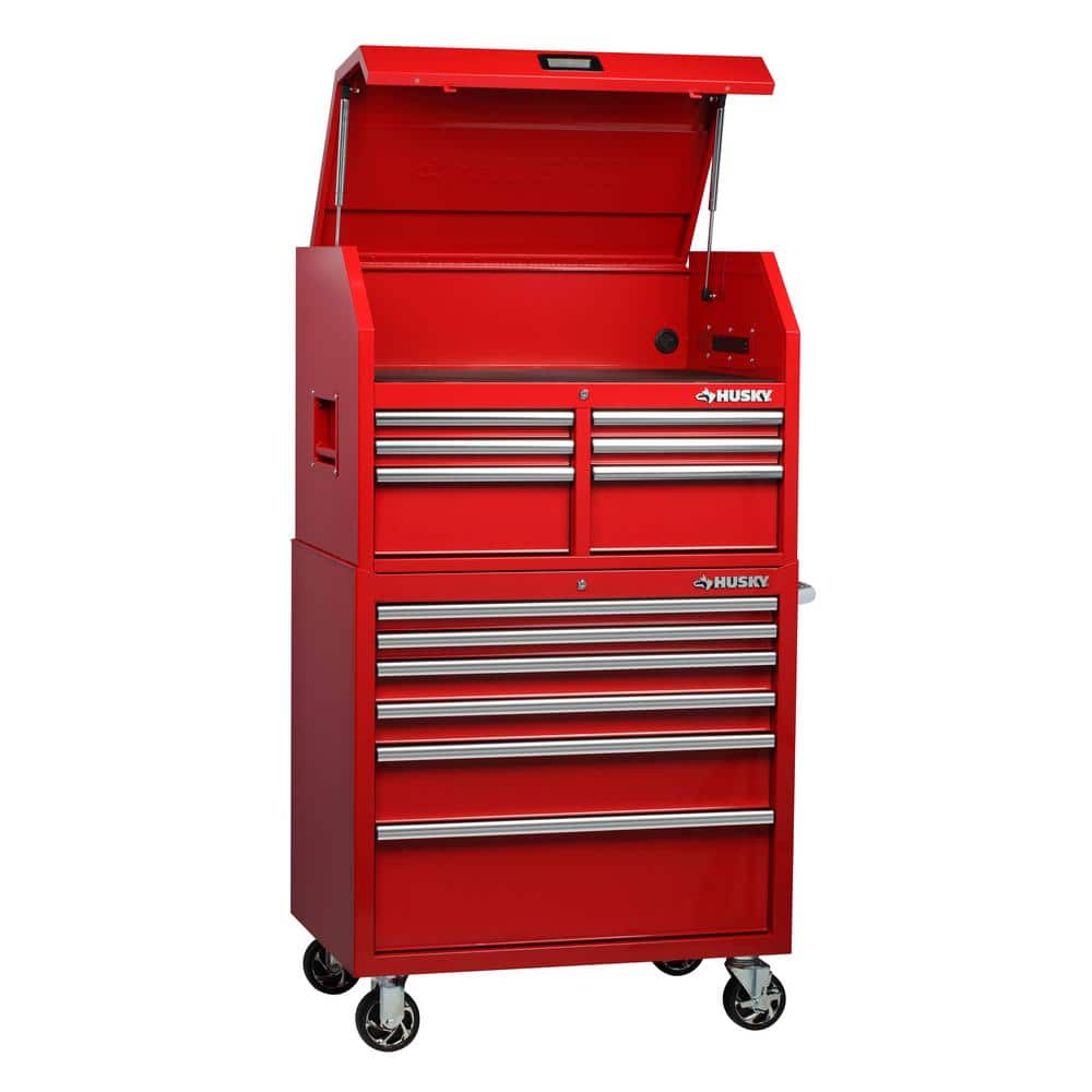 Husky 36 in. W 12-Drawer, Deep Combination Tool Chest and Cabinet