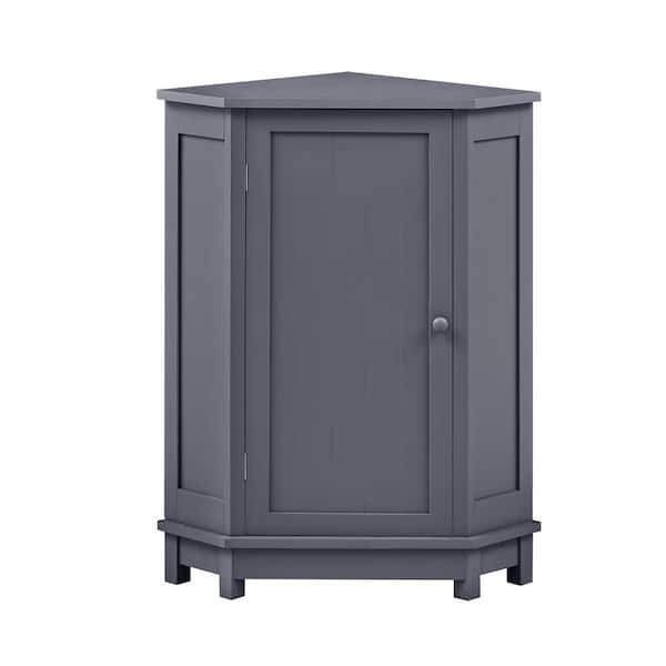 JimsMaison 18 in. W x 18 in. D x 31 in. H Gray Linen Cabinet