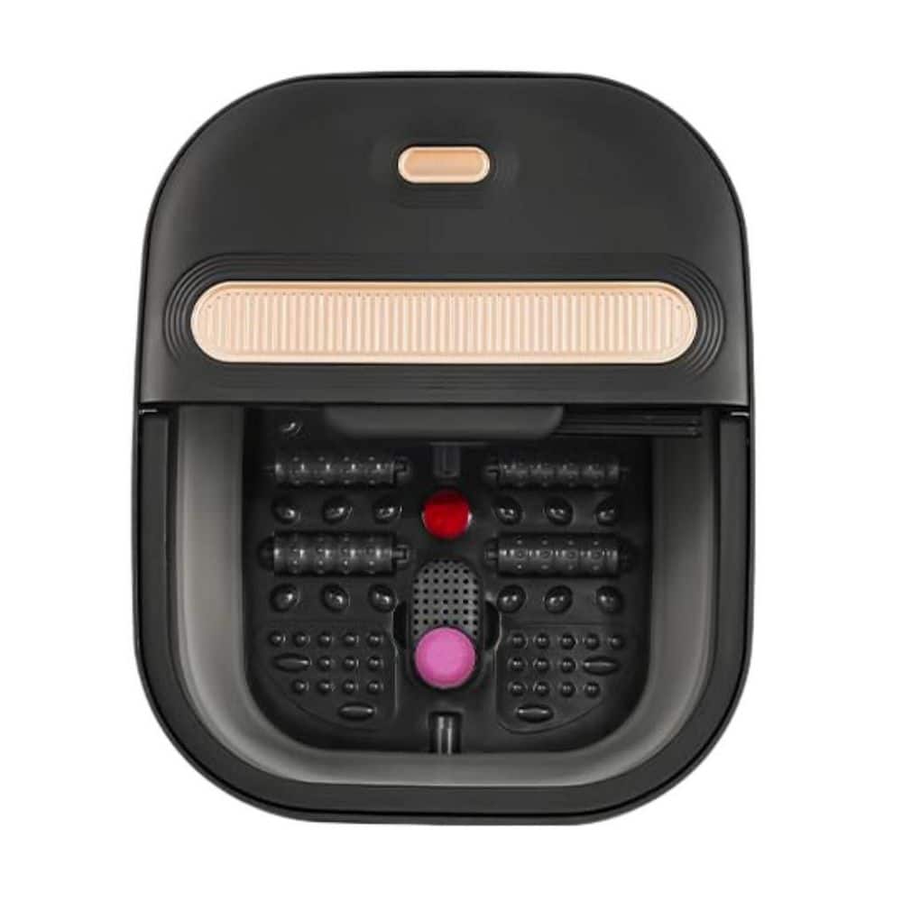 Collapsible Foot Spa Bath with Massager and Heat and Bubble Jets, Temperature Control, Remote Control, Pumice Stone