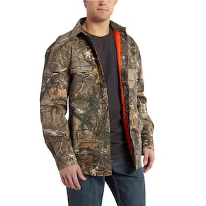  Carhartt Men's Big & Tall Rugged Flex Relaxed Fit Canvas Lined  Shirt Jacket, Black Blind Duck Camo, X-Large/Tall: Clothing, Shoes & Jewelry