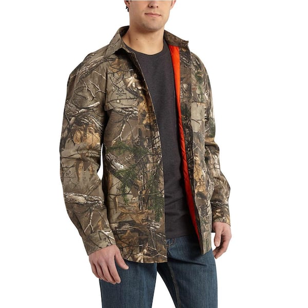Carhartt Men's Regular Medium Realtree Xtra Cotton Shirt Jacket 101462-977  - The Home Depot