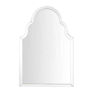 Medium Ornate Arched Beveled Glass Classic Accent Mirror (35 in. H x 24 in. W)