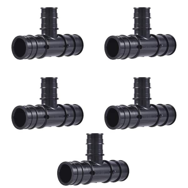 SharkBite 1 in. x 1 in. x 3/4 in. PEX-A Poly Expansion Reducing Tee Fitting (5-Pack)