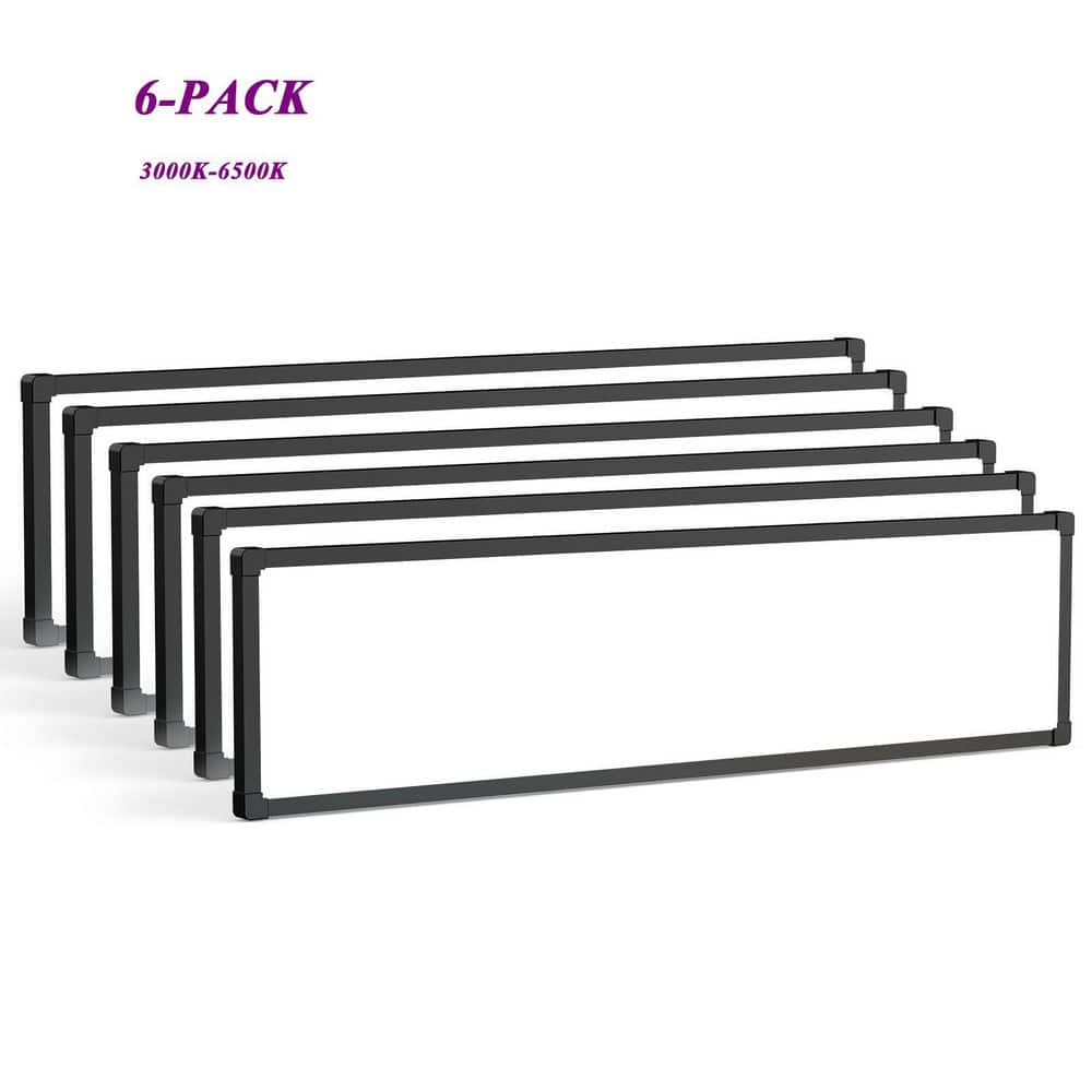 1 ft. x 4 ft. 5500 LM Black Integrated LED Panel Light Surface Flush Mount Ceiling Fixture 5CCT 0-10V Dimmable (6-Pack) price history on PriceWatchPro