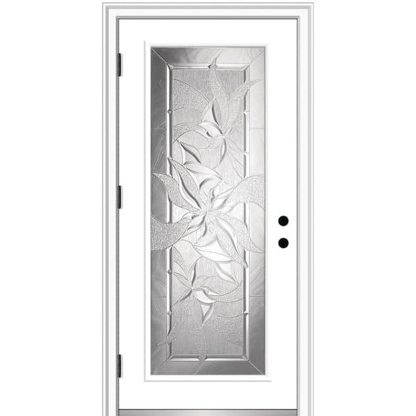 MMI Door 36 in. x 80 in. Severe Weather Lasting Impressions Left-Hand Full Lite Decorative Primed Fiberglass Prehung Front Door