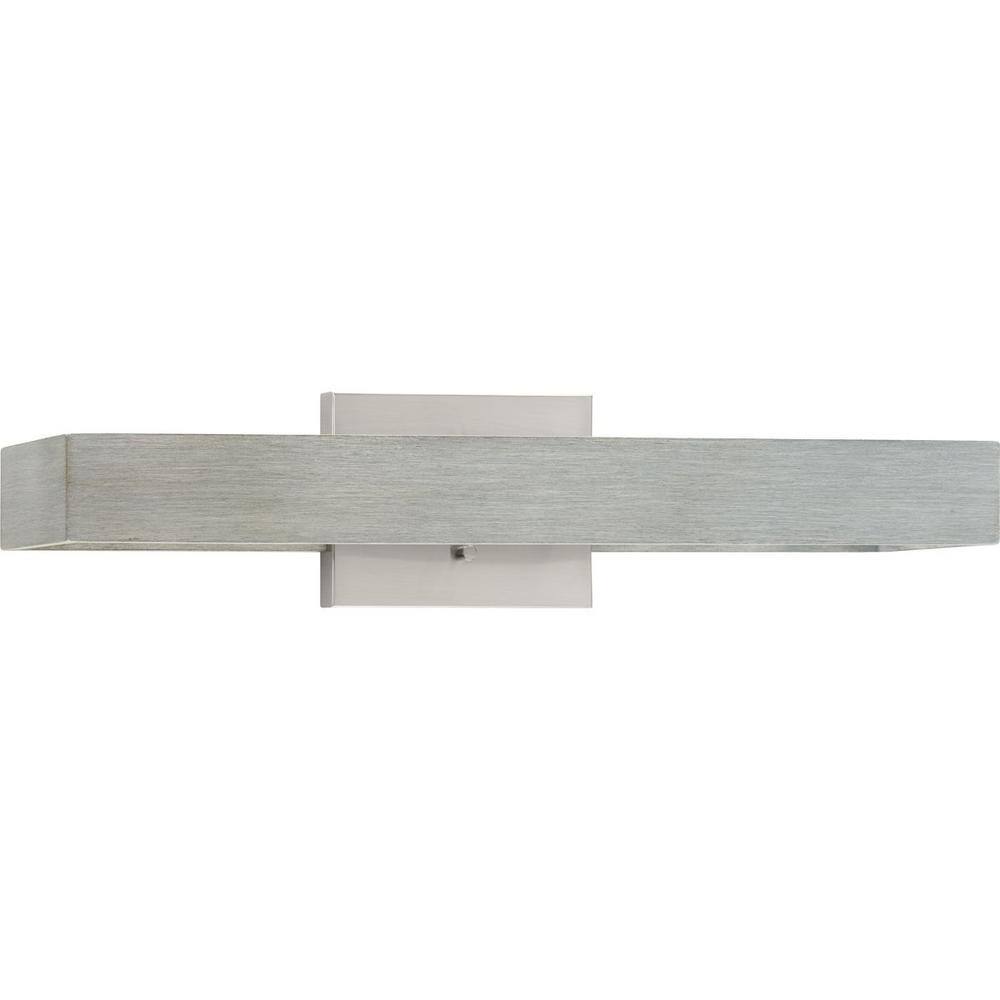 Boundary Brushed Nickel and Oak 24" Wall Sconce