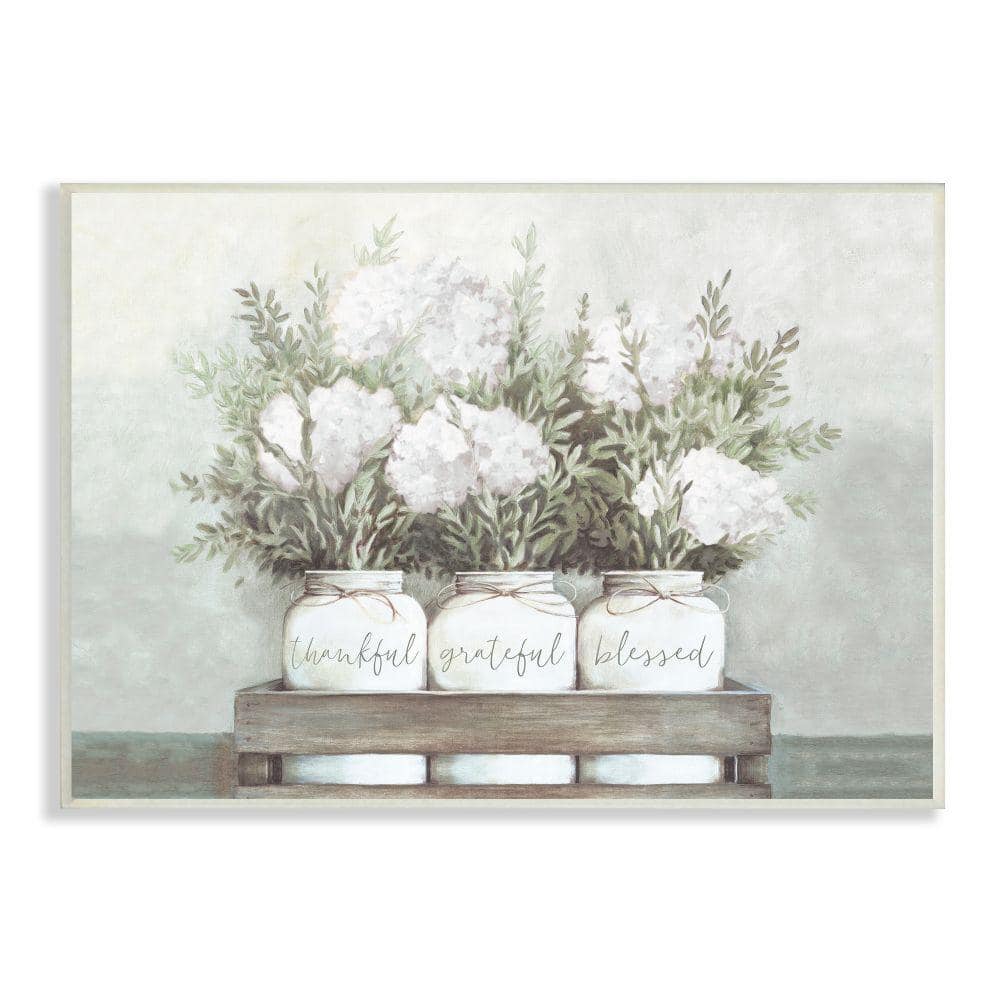 Thankful Grateful Blessed Rustic Wood Wall Art Plaque, 13 x 19