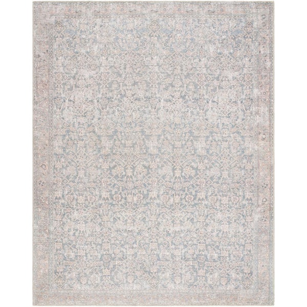 Livabliss Lorelai Green Traditional 8 ft. x 10 ft. Indoor Machine-Washable Area Rug