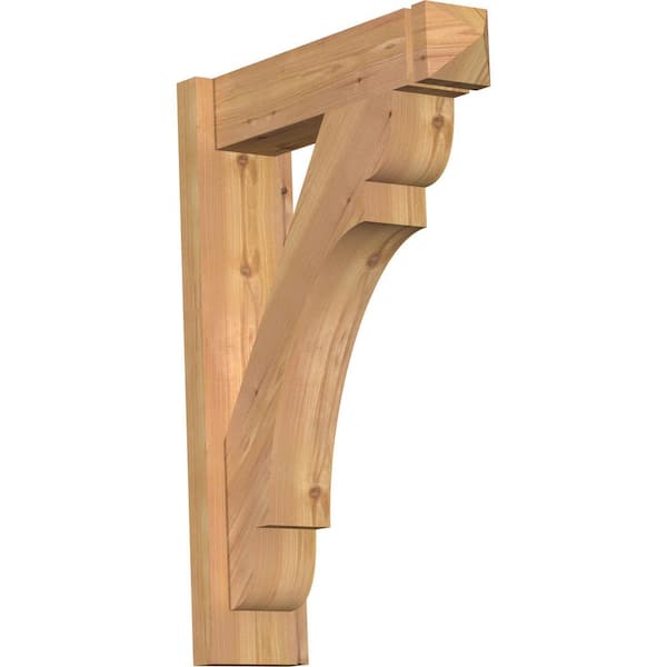 Ekena Millwork 6 in. x 28 in. x 20 in. Western Red Cedar Olympic Arts and Crafts Smooth Outlooker
