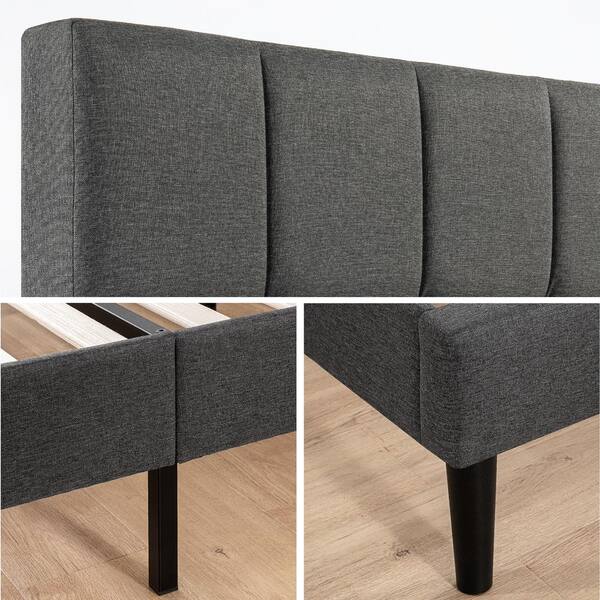 Lottie upholstered platform bed frame with short headboard hotsell