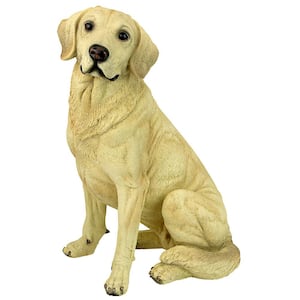 15.5 in. H Golden Labrador Retriever Dog Statue