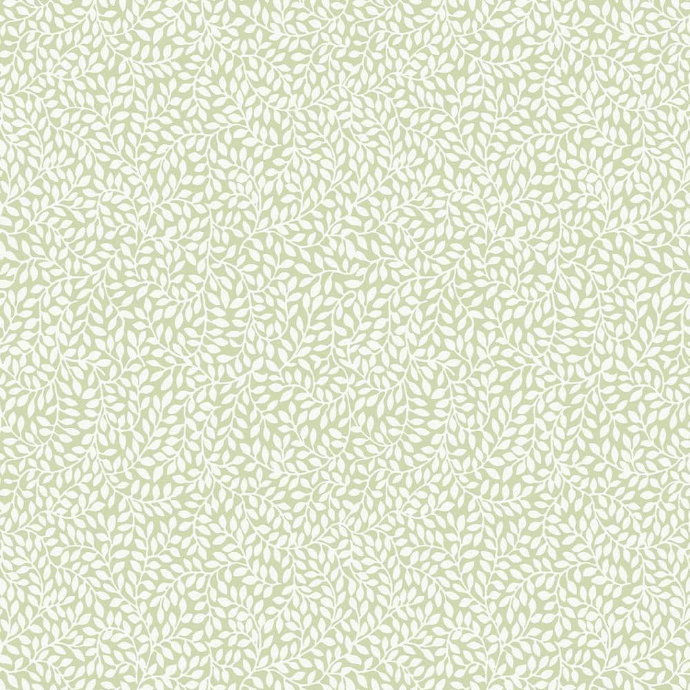 Hedgerow Green and White Botanical Removable Wallpaper