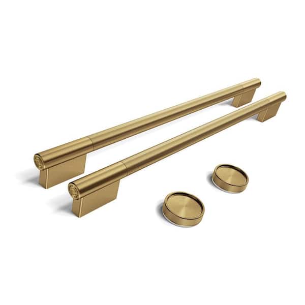 Brass Double Wall Oven & Microwave Combo Handle and Knob Hardware Accessory Kit 1-pack