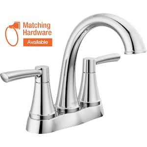 Casara 4 in. Centerset Double Handle Bathroom Faucet in Polished Chrome