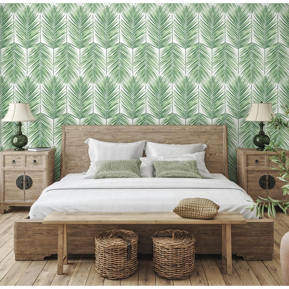 Greenery Vinyl Self-Adhesive Peel and Stick Wallpaper Roll