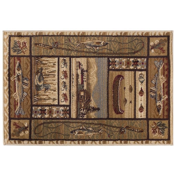 Tayse Rugs Nature Lodge Beige 2 ft. x 3 ft. Indoor Area Rug