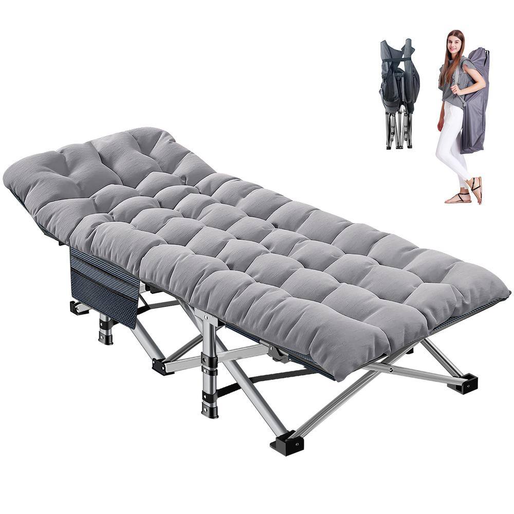 BOZTIY Folding Camping Cot, HeavyDuty Sleeping Cots with Carry Bag, Double Layer Oxford