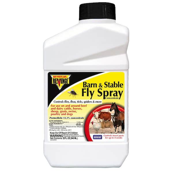 Revenge Revenge Barn and Stable Fly Spray, 32 oz. Concentrate Long Lasting Insecticide for Flea and Tick Control