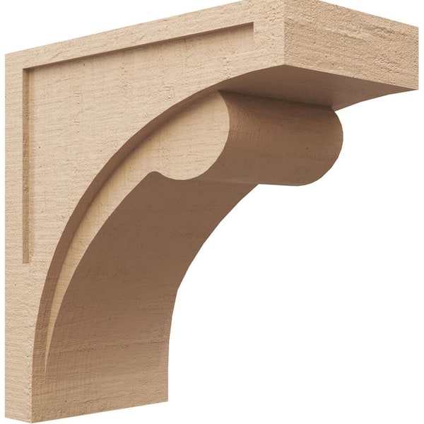 Ekena Millwork 12 in. x 24 in. x 24 in. Classic Viola Rough Cedar Woodgrain TimberThane Corbel, Primed Tan