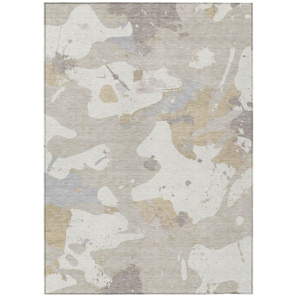 Chantille Machine Washable Indoor/Outdoor Abstract ACN3058 Ivory 5 ft. x 7 ft. 6 in. Area Rug