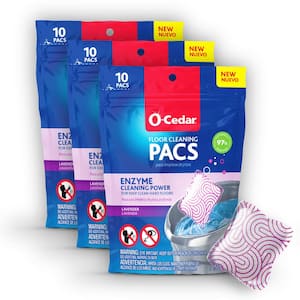 O-Cedar PACS Hard Floor Cleaner, Lavender Scent (10-Count) (3-Pack)