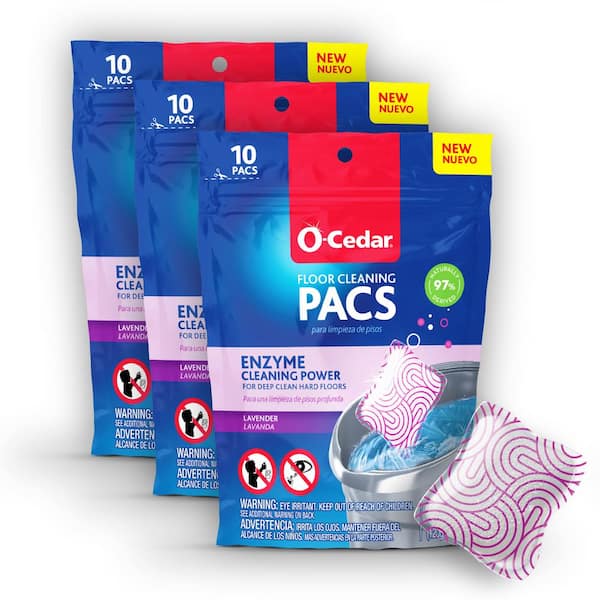 O-Cedar O-Cedar PACS Hard Floor Cleaner, Lavender Scent (10-Count) (3-Pack)