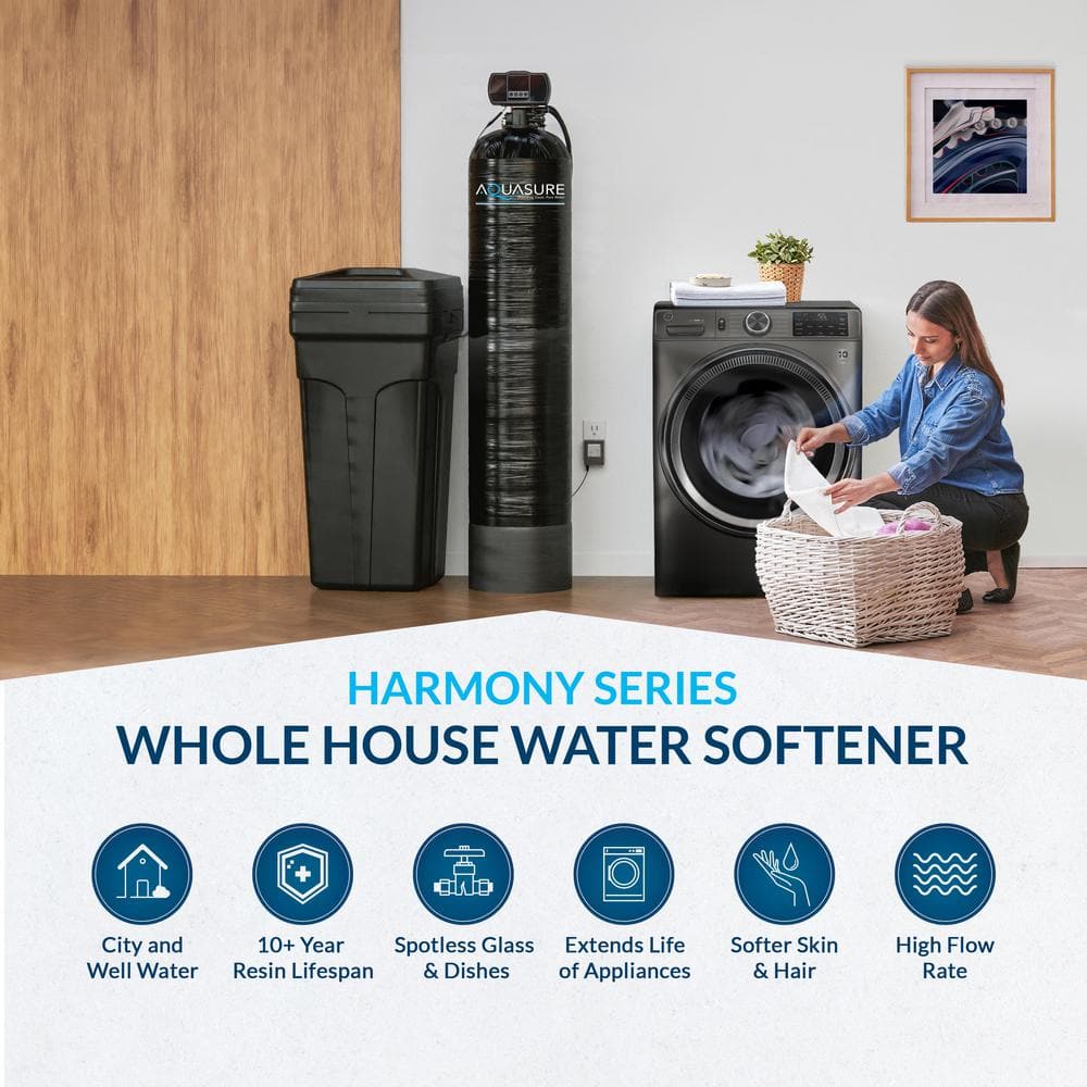 Aquasure Harmony Series 32,000 Grain Black Water Softener
