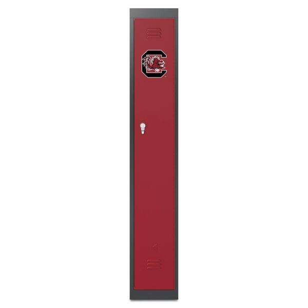 Gladiator 72 in. H x 12 in. W x 18 in. D University of South Carolina Steel Locker in Garnet & Black