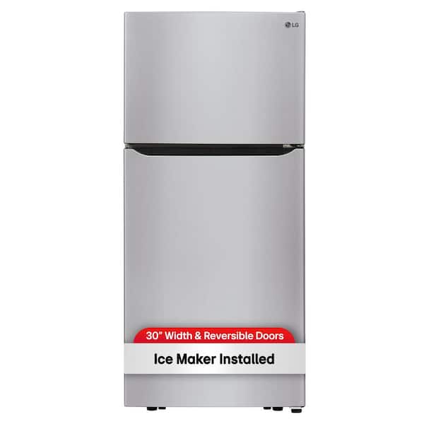 30 in. W 20 cu. ft. Top Freezer Refrigerator with LED Lighting and Multi-Air Flow in Stainless Steel