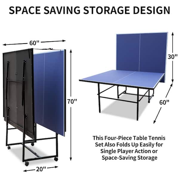 Outdoor 9 ft. Ping Pong Mid-Size Foldable and Portable Tennis Table with Net, 2 Table Tennis Paddles and 3 Balls JX-W1408P156539 - The Home Depot Outdoor 9 ft. Ping Pong Mid-Size Foldable and Portable Tennis Table with Net, 2 Table Tennis Paddles and 3 Balls JX-W1408P156539 - The Home Depot