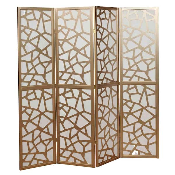 Miscool Avex 70 in. Wood Garden Fence 4 Panel Folding Privacy Screen