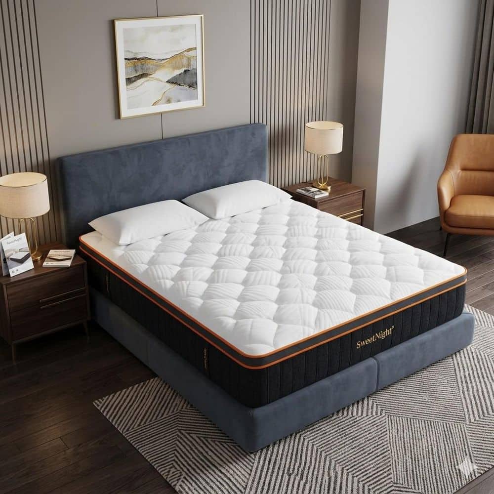 Sweetnight 12 in. Medium Memory Foam Hybrid Mattress, Individually