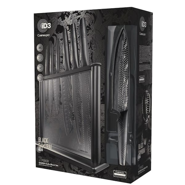 Cuisine::pro iD3 BLACK SAMURAI 7-Piece Stainless Steel Knife Set
