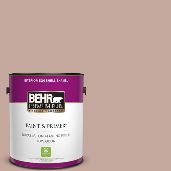 BEHR PREMIUM PLUS 1 gal. Home Decorators Collection #HDC-NT-06 Patchwork Pink Eggshell Enamel Low Odor Interior Paint & Primer