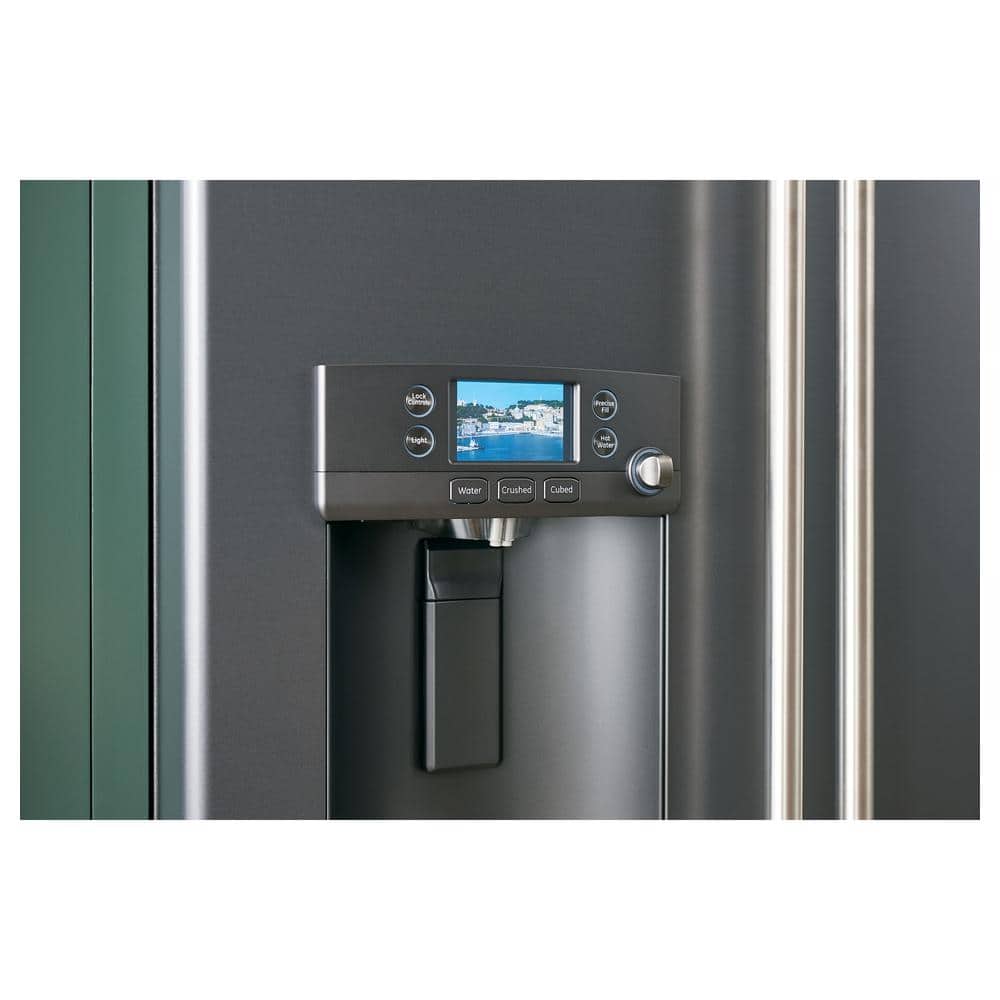 Matte Black Smart French Door Refrigerator with Hot Water Dispenser