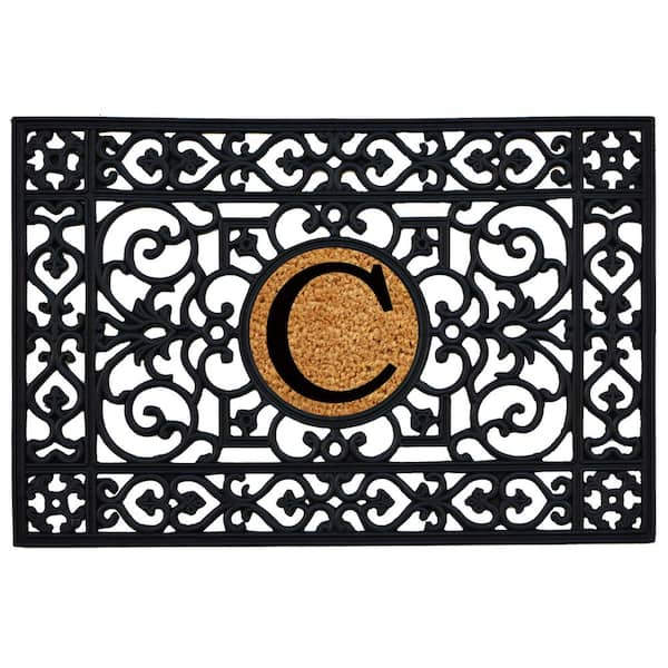 Calloway Mills Rubber 24 in. x 36 in. Monogrammed C Door Mat