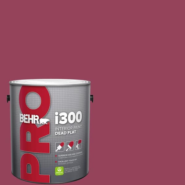BEHR PRO 1 gal. #110B-7 Raspberry Pudding Dead Flat Interior Paint