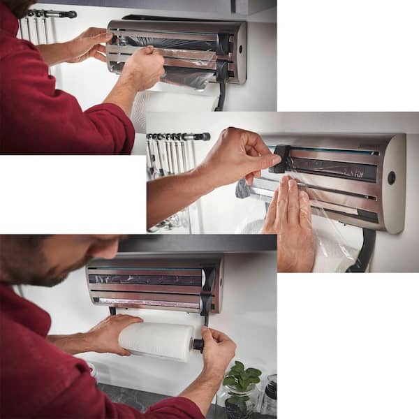40 - 48 Double Roll Vertical Kraft Paper Cutter Dispenser