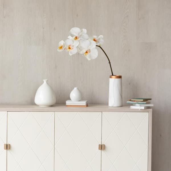 Nearly Natural 20 in. Phalaenopsis Orchid Artificial Flower in White (Set of 12)