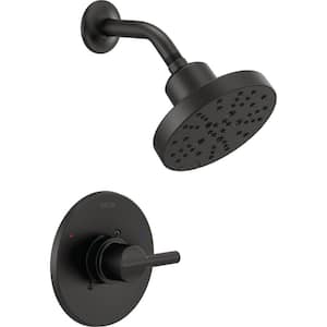 Nicoli H2OKinetic Technology Rough-in Valve Included Single-Handle 5-Spray Shower Faucet 1.75 GPM in Matte Black