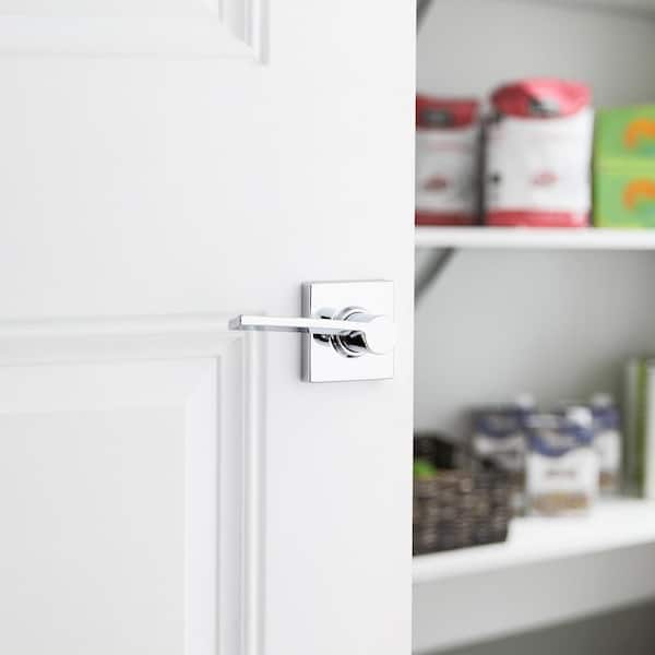 Ladera Polished Chrome Right-Handed Dummy Door Handle with Square Trim