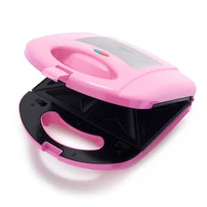 Healthy Ceramic Nonstick Electric Waffle and Sandwich Maker Duo in Pink